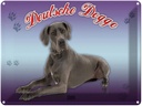 Blechschild 30x40 cm Hund Deutsche Dogge 1888