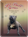 Blechschild 40x30 cm Hund Pit Bull Terrier Amerika 1898 USA