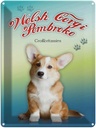 Blechschild 40x30 cm Hund Welsh Corgi Pembroke