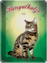 Blechschild 40x30 cm Katze Bengalkatze 1792
