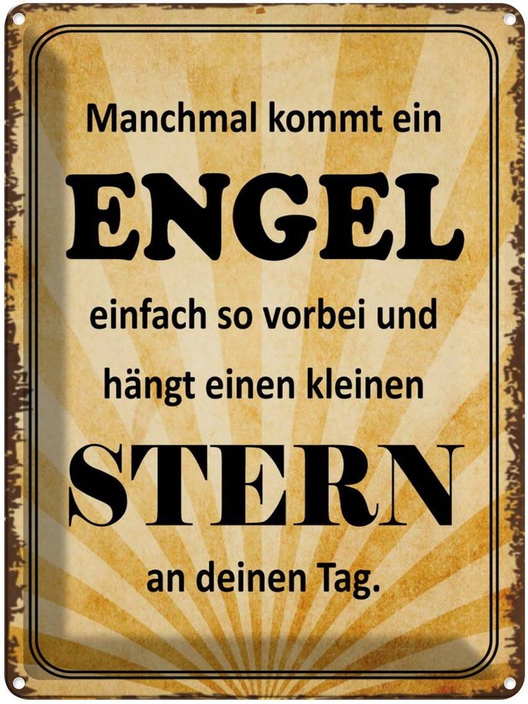 [LA-1791220] Blechschild 40x30 cm manchmal kommt ein Engel Spruch Zitat