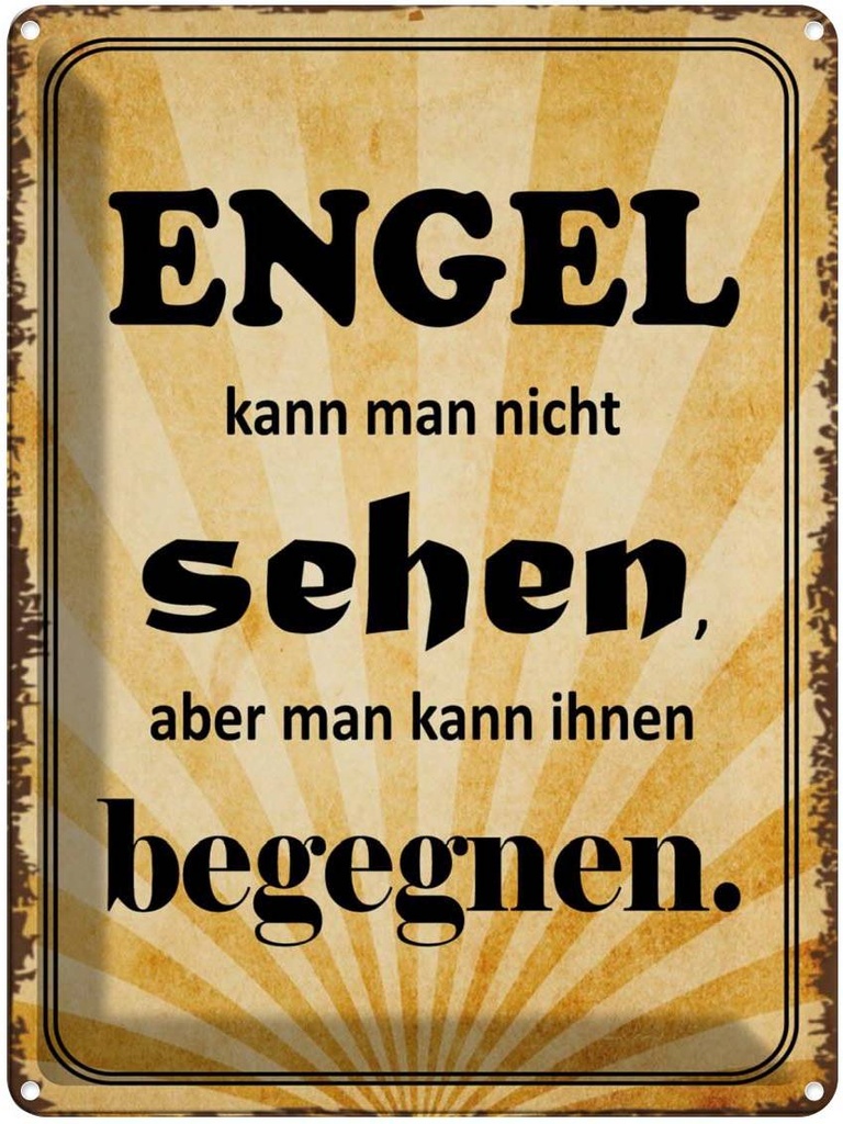 [LA-1791223] Blechschild 40x30 cm Engel kann man nicht sehen Spruch Zitat