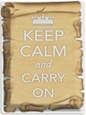 Blechschild 40x30 cm Keep Calm and carry on