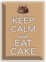 Blechschild 40x30 cm Keep Calm and eat cake