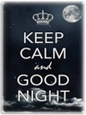 Blechschild 40x30 cm Keep Calm and good night