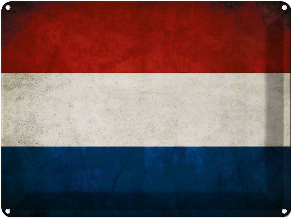 [LA-1791269] Blechschild 30x40 cm Flagge Niederlande Holland Fahne Wappen