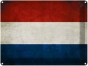 Blechschild 30x40 cm Flagge Niederlande Holland Fahne Wappen