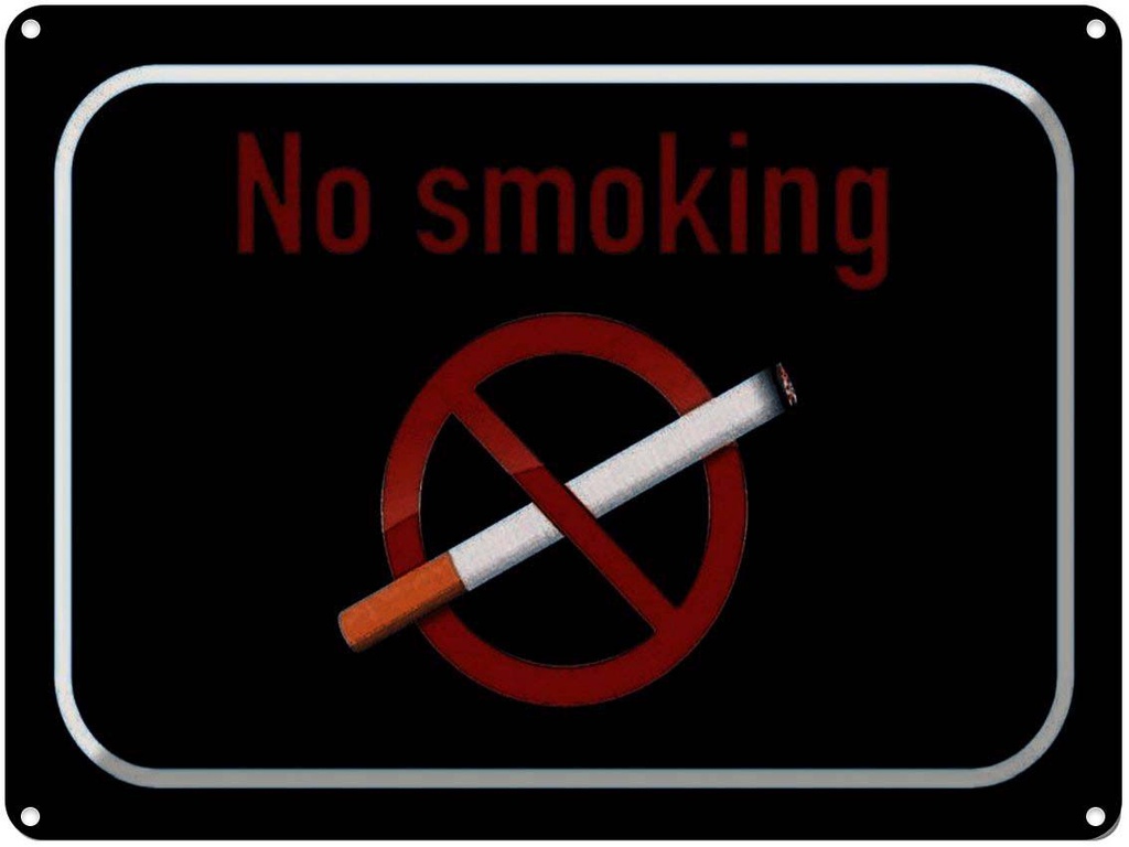 [LA-1791283] Blechschild 30x40 cm No smoking Rauchverbot