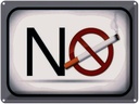 Blechschild 30x40 cm No smoking Rauchverbot