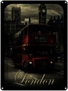 Blechschild 40x30 cm London Sightseeing Bus red