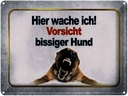 Blechschild 30x40 cm Vorsicht bissiger Hund