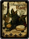 Blechschild 40x30 cm Stillleben Sauvignon Blanc Wein
