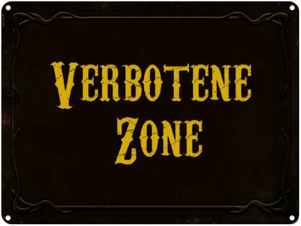 [LA-1791374] Blechschild 30x40 cm verbotene Zone