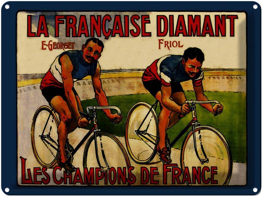 Blechschild 30x40 cm Retro Fahrrad la francaise Diamant