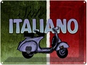 Blechschild 30x40 cm Mofa Stile Italiano Italien Skooter