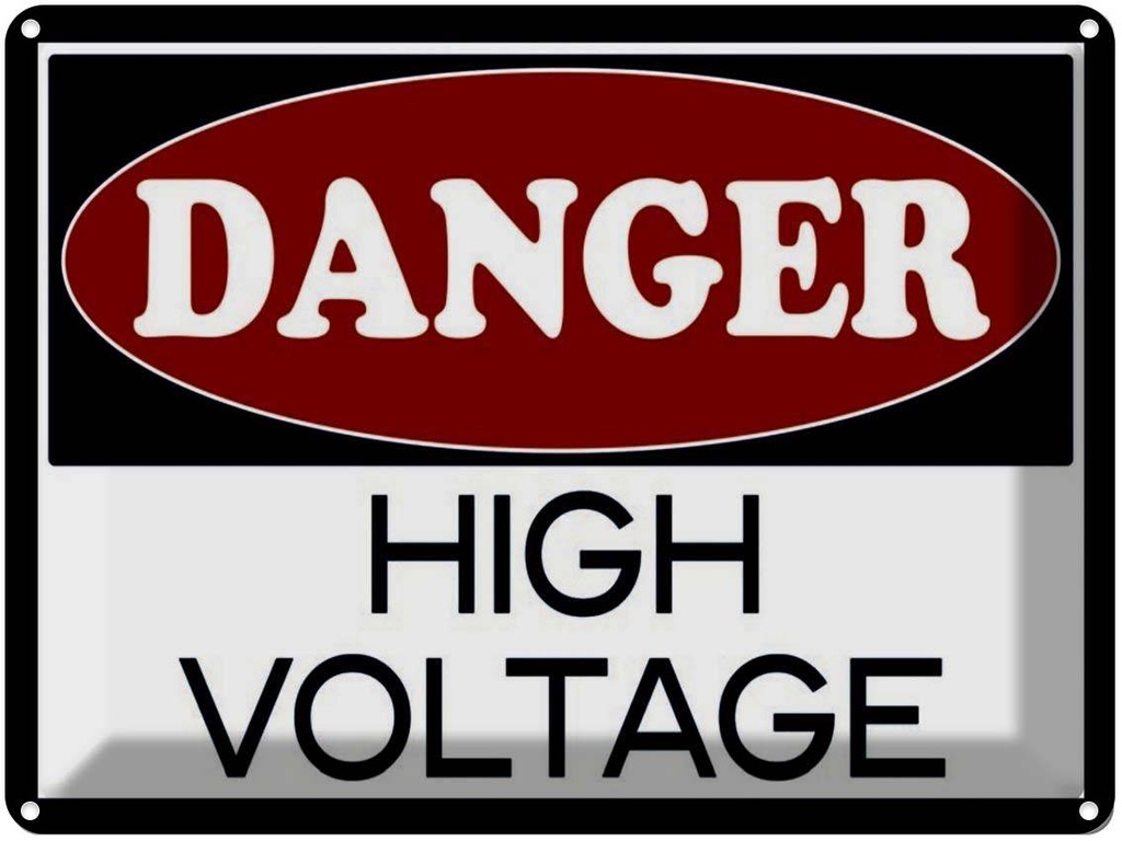 [LA-1791478] Blechschild 30x40 cm Danger high voltage