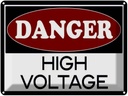 Blechschild 30x40 cm Danger high voltage
