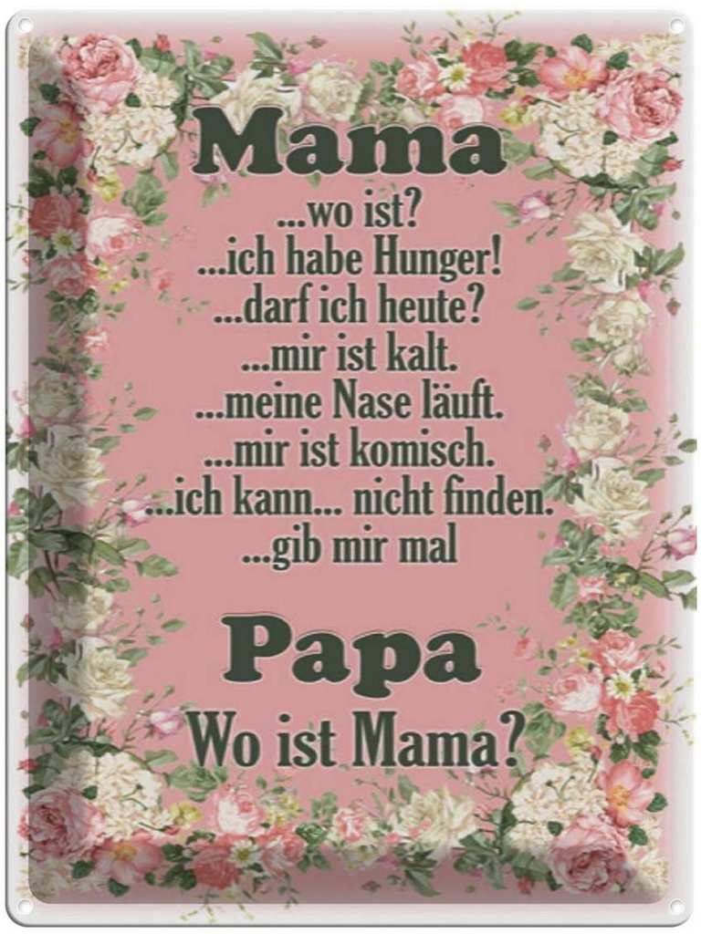[LA-1791489] Blechschild 40x30 cm Mama ich habe Hunger ist kalt Spruch Zitat