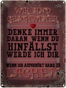 Blechschild 40x30 cm wir Geschwister denke immer Spruch Zitat