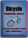 Blechschild 40x30 cm Parken Fahrrad Bicycle parking only