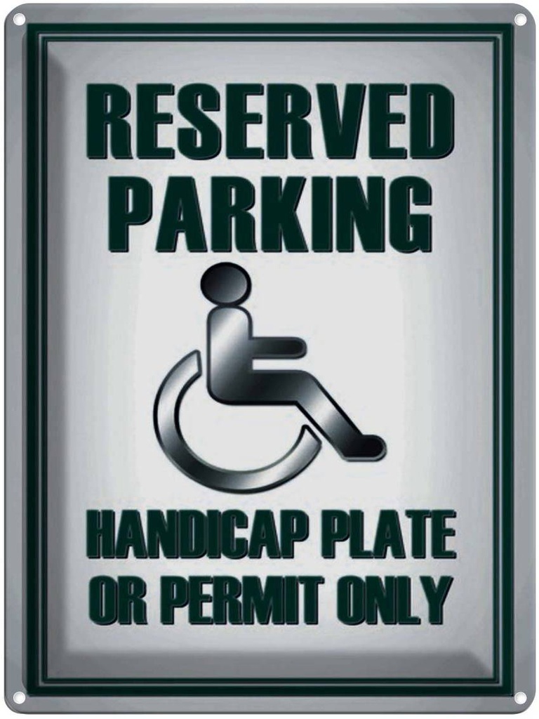 Blechschild 40x30 cm Parken Parking handicap plate or