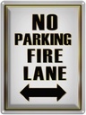 Blechschild 40x30 cm No Parking fire lane left right