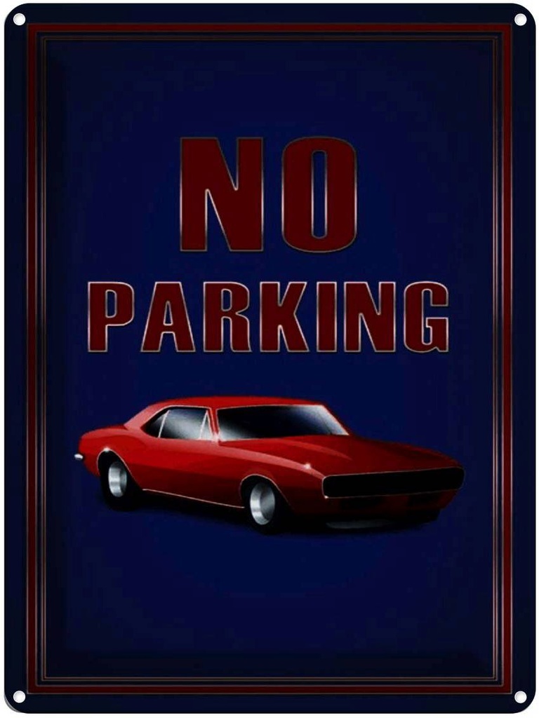 Blechschild 40x30 cm Auto No Parking
