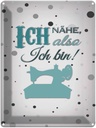 Blechschild 40x30 cm ich nähe also bin Spruch Zitat