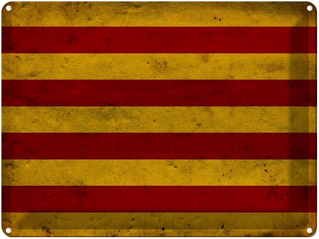 [LA-1791569] Blechschild 30x40 cm Flagge Seneyera Fahne Ctalan Wappen