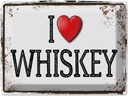 Blechschild 30x40 cm Alkohol i love Whiskey