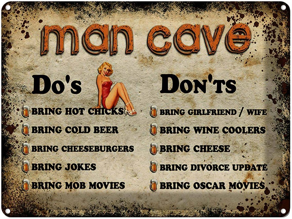 Blechschild 30x40 cm Man Cave Do´s Don´ts