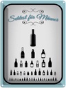 Blechschild 40x30 cm Sehtest für Männer Bier Alkohol Spruch Zitat Bar Club