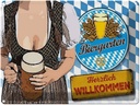Blechschild 30x40 cm Biergarten Willkommen Bayern Bar Club Alkohol
