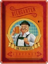 Blechschild 40x30 cm Biergarten geöffnet Oktoberfest Feiern Party