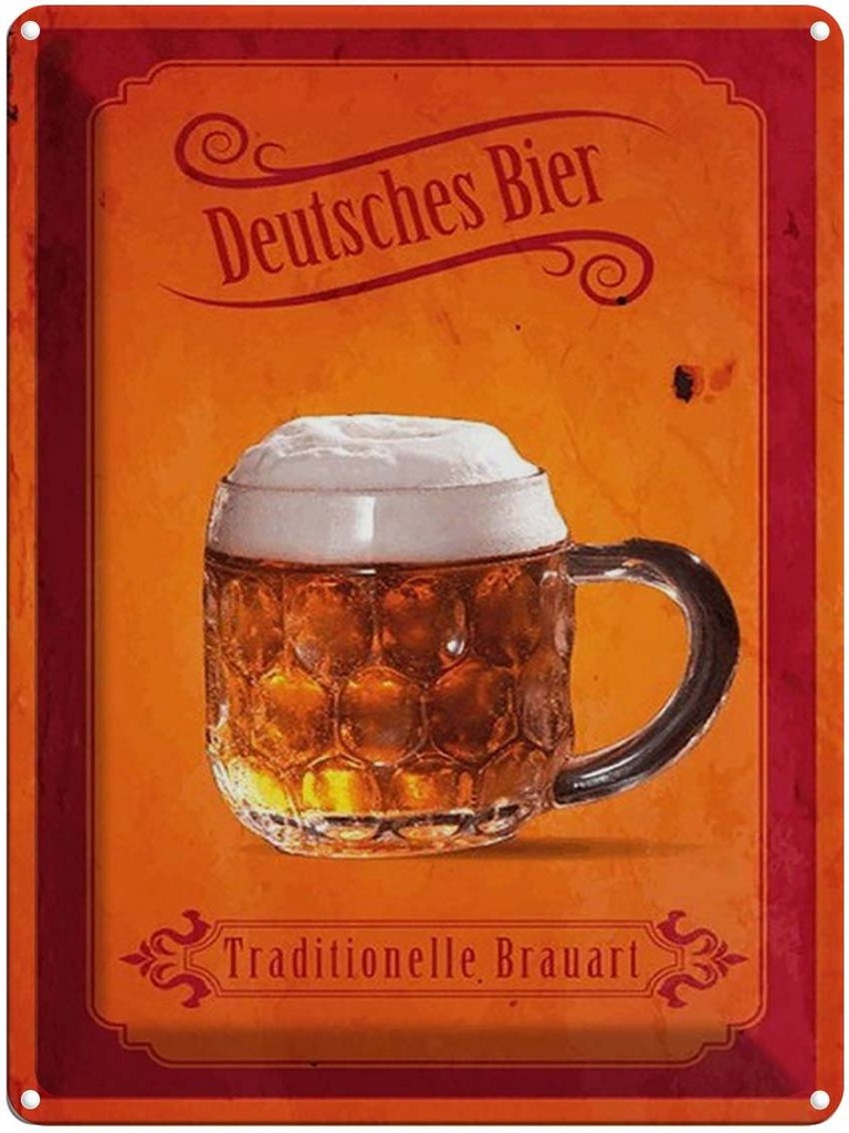 [LA-1791604] Blechschild 40x30 cm Deutsches Bier traditionelle Bar Club Alkohol