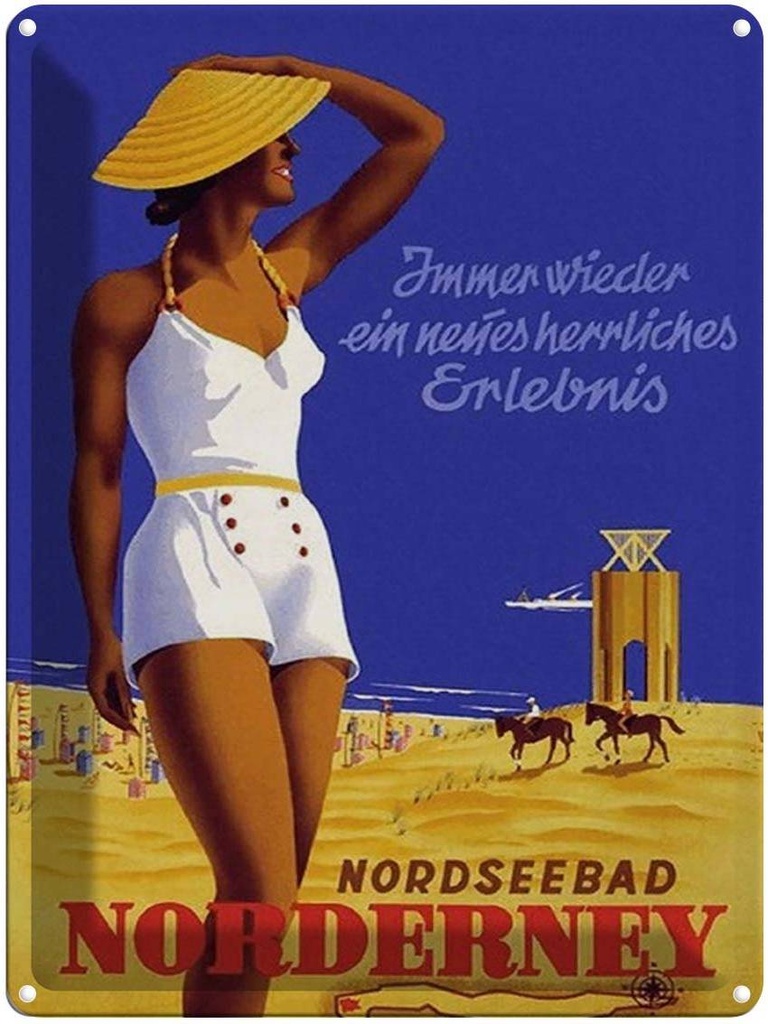 Blechschild 40x30 cm Urlaub Nordseebad Norderney