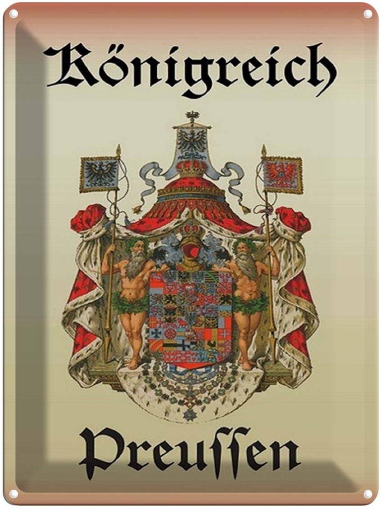 [LA-1791618] Blechschild 40x30 cm Königreich Preussen