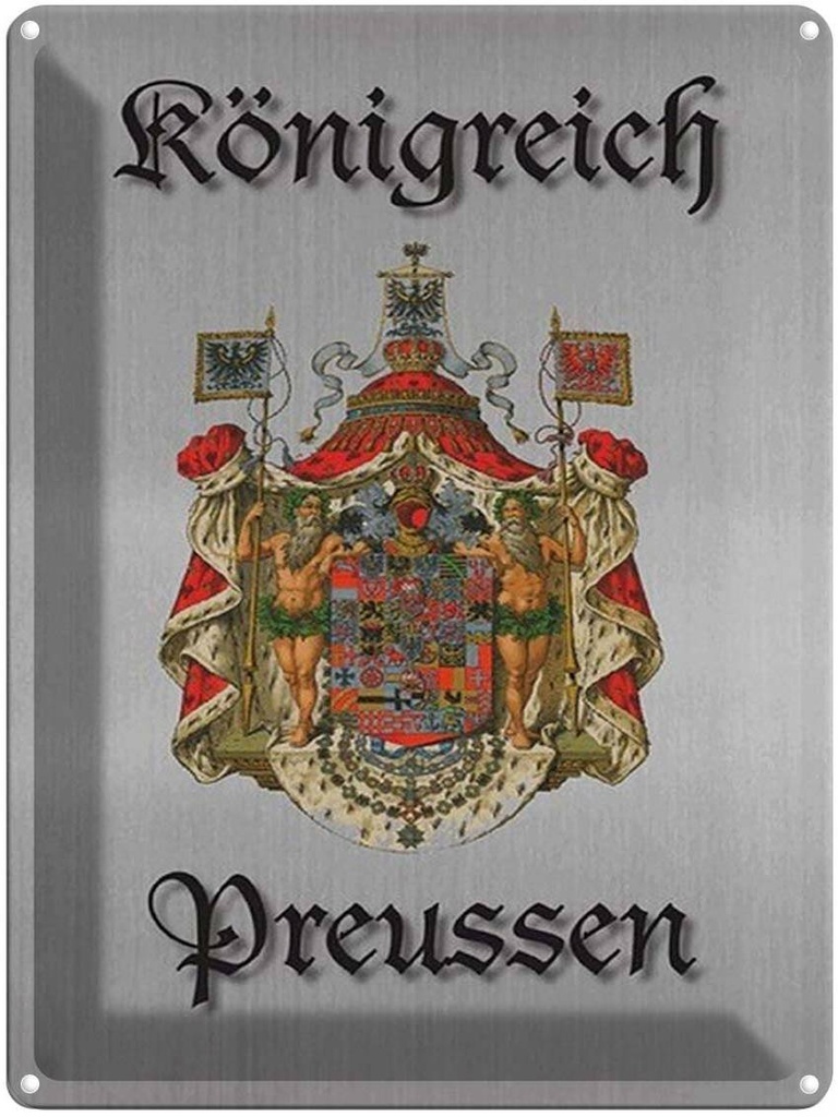 Blechschild 40x30 cm Königreich Preussen Wappen