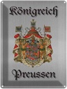 Blechschild 40x30 cm Königreich Preussen Wappen
