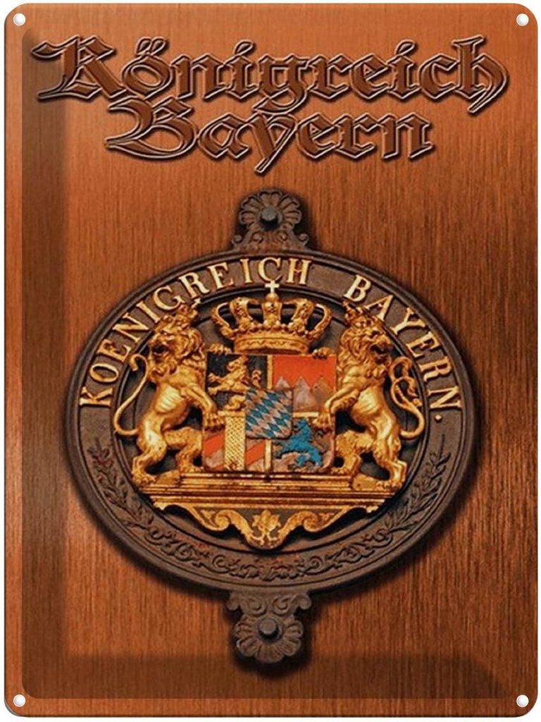 Blechschild 40x30 cm Königreich Bayern Wappen