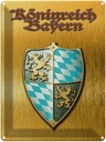 Blechschild 40x30 cm Königreich Bayern