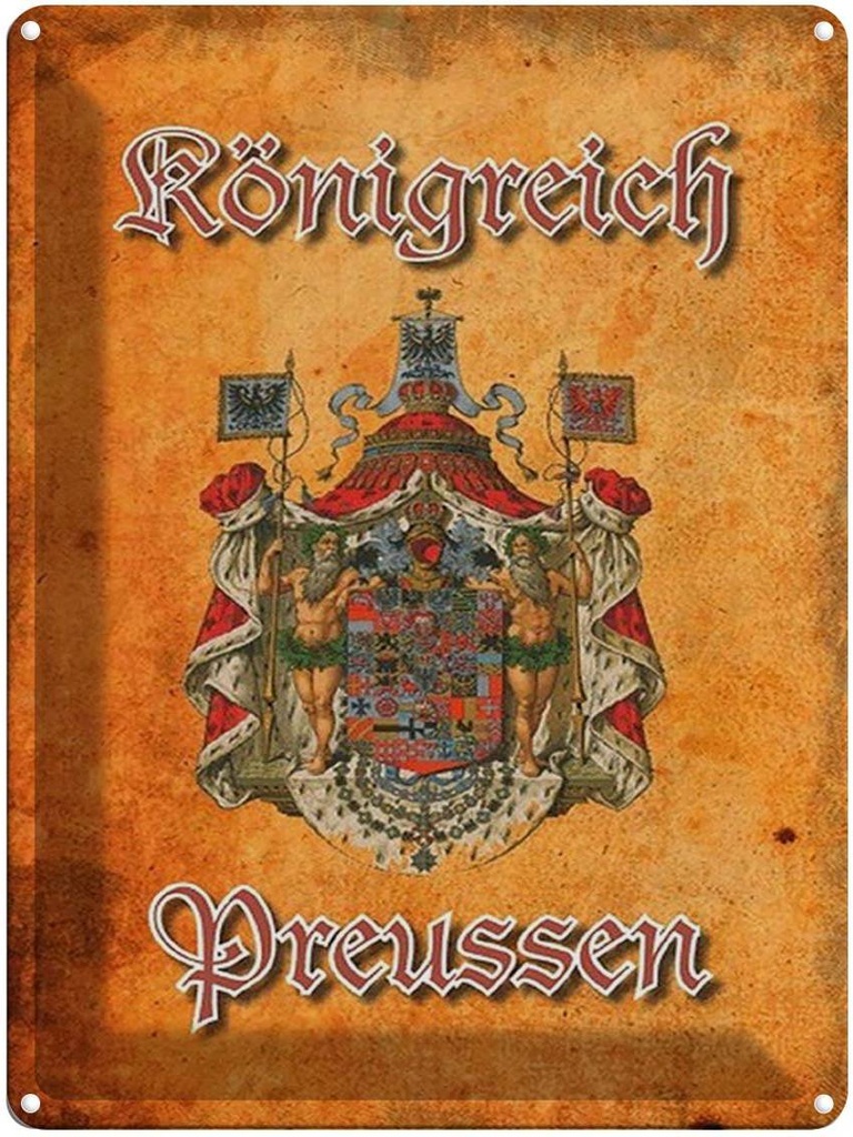 Blechschild 40x30 cm Königreich Preussen Wappen
