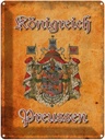 Blechschild 40x30 cm Königreich Preussen Wappen