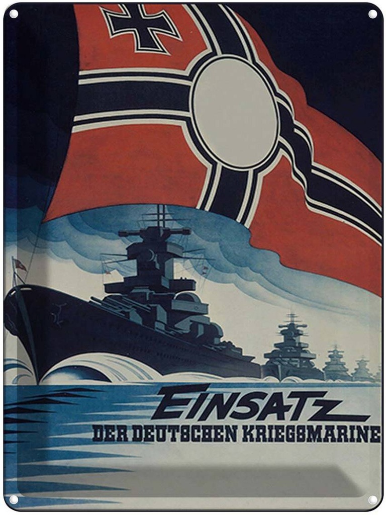 [LA-1791640] Blechschild 40x30 cm Einsatz deutsche Kriegsmarine