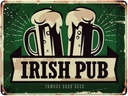 Blechschild 30x40 cm Irish Pub famous dark beer Bier