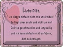 Blechschild 30x40 cm liebe Diät klappt nicht mit uns