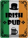 Blechschild 40x30 cm Irish Pub Bier Alkohol