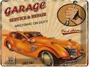 Blechschild 30x40 cm Garage Service mechanic on duty