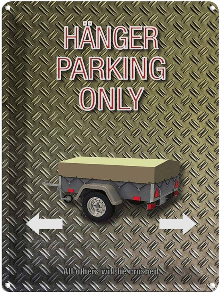 Blechschild 40x30 cm Hänger parking only