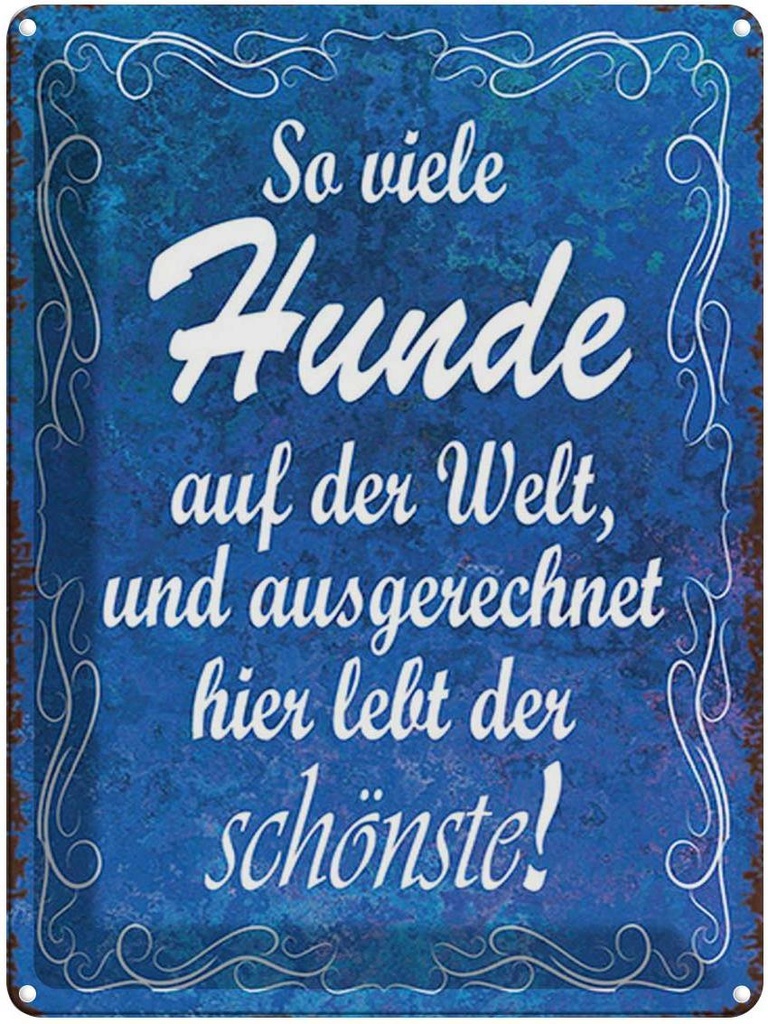 [LA-1791694] Blechschild 40x30 cm so vielen Hunde auf der Welt Spruch Zitat